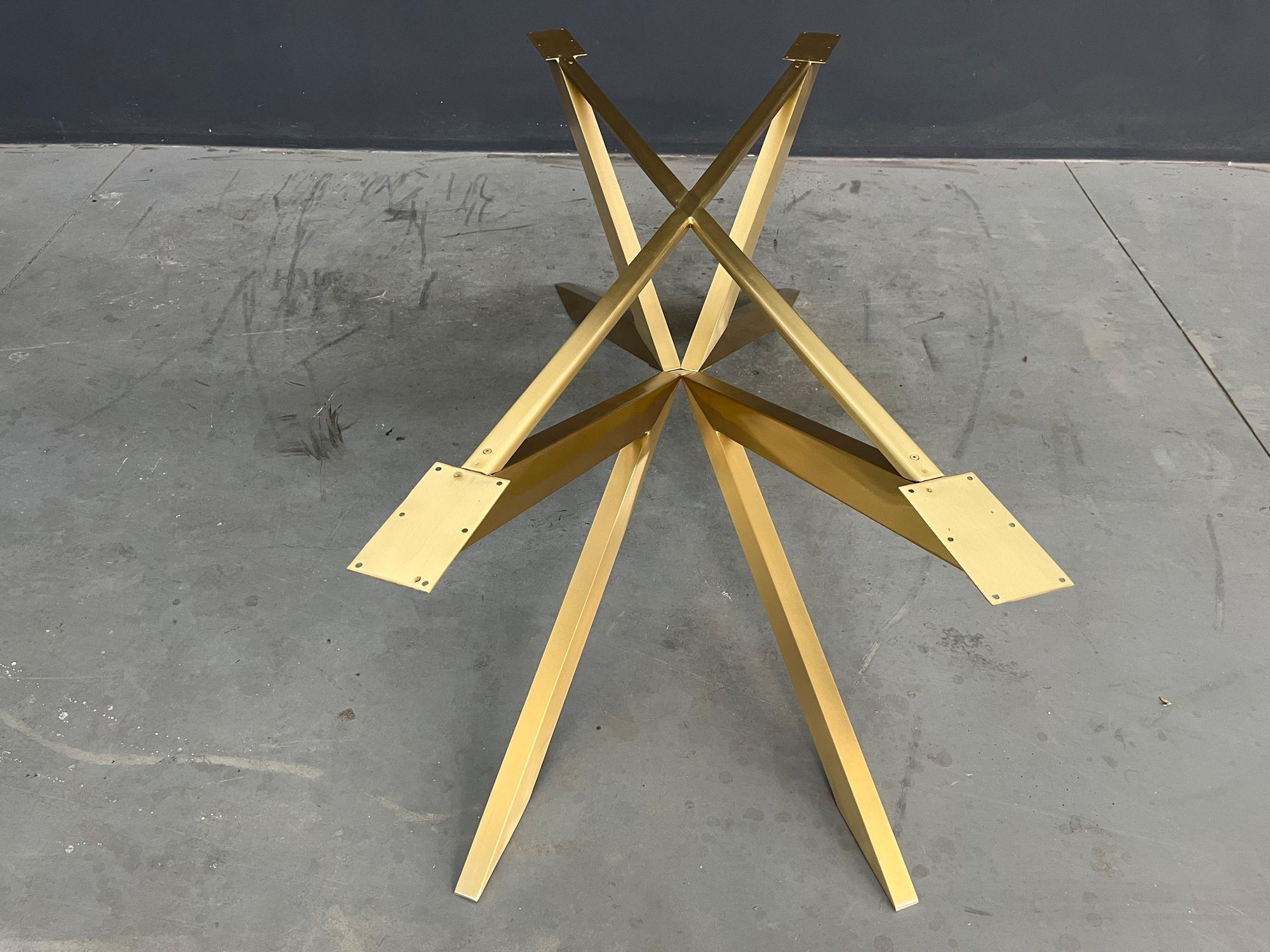 BRASS Modern Spider Dining Table Base , 28"H x 28” W x 72” L TUG - Table Base- CUSTOMIZABLE