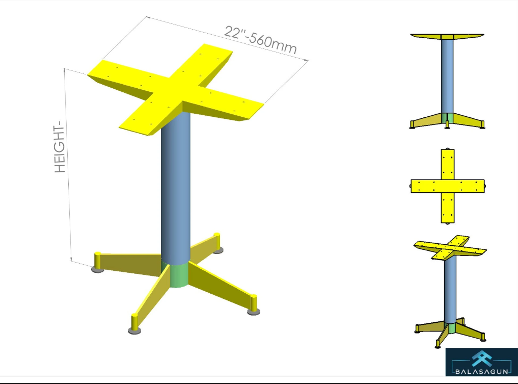 28" ORD Round Table Base