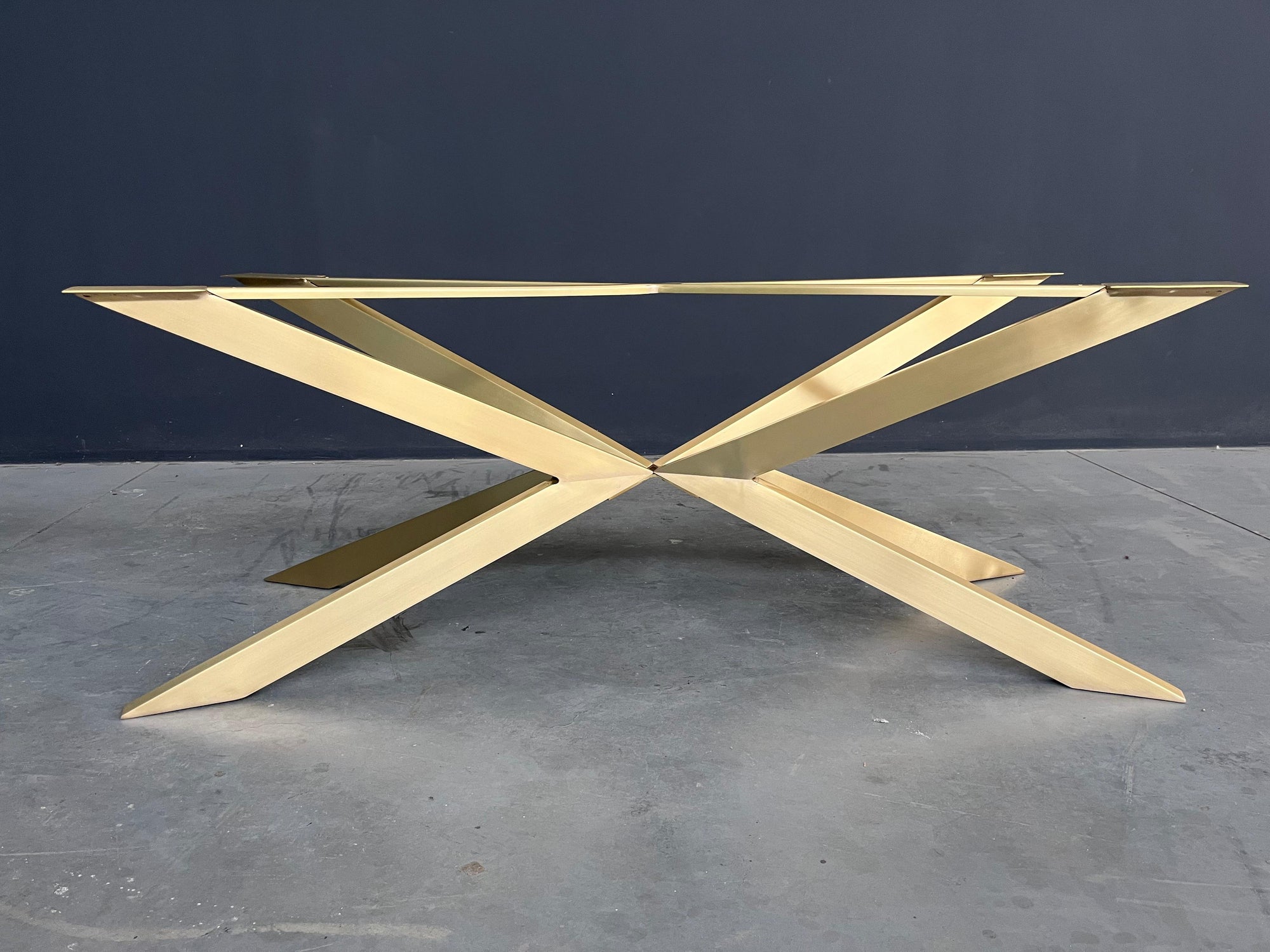 BRASS Modern Spider Dining Table Base , 28"H x 28” W x 72” L TUG - Table Base- CUSTOMIZABLE