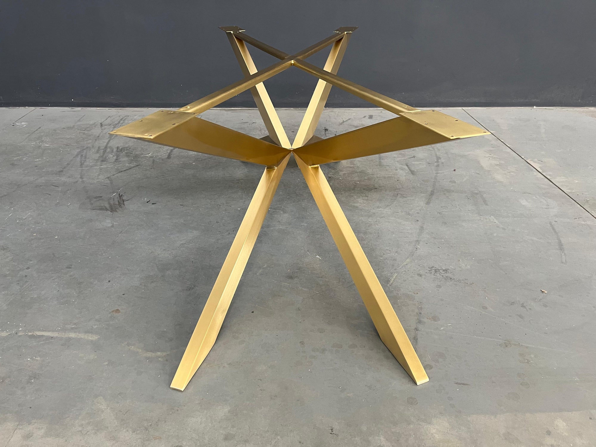 BRASS Modern Spider Dining Table Base , 28"H x 28” W x 72” L TUG - Table Base- CUSTOMIZABLE