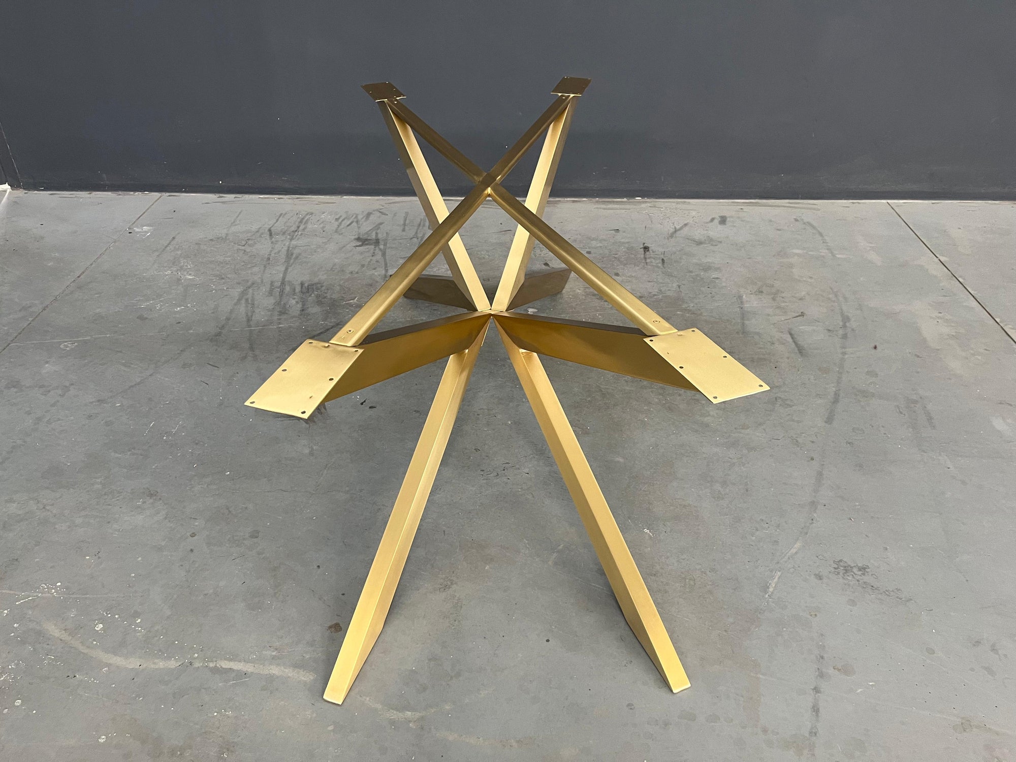 BRASS Modern Spider Dining Table Base , 28"H x 28” W x 72” L TUG - Table Base- CUSTOMIZABLE