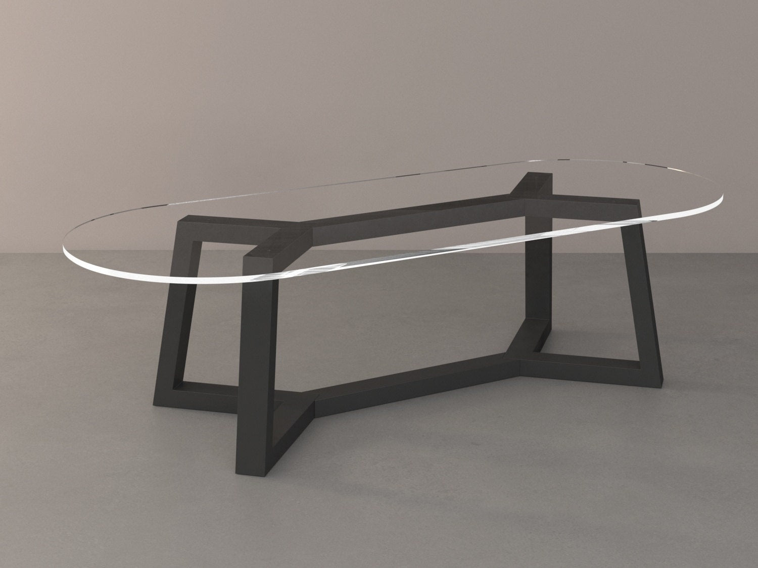 Trapezoid Steel Coffee Table Base | GOKA S1