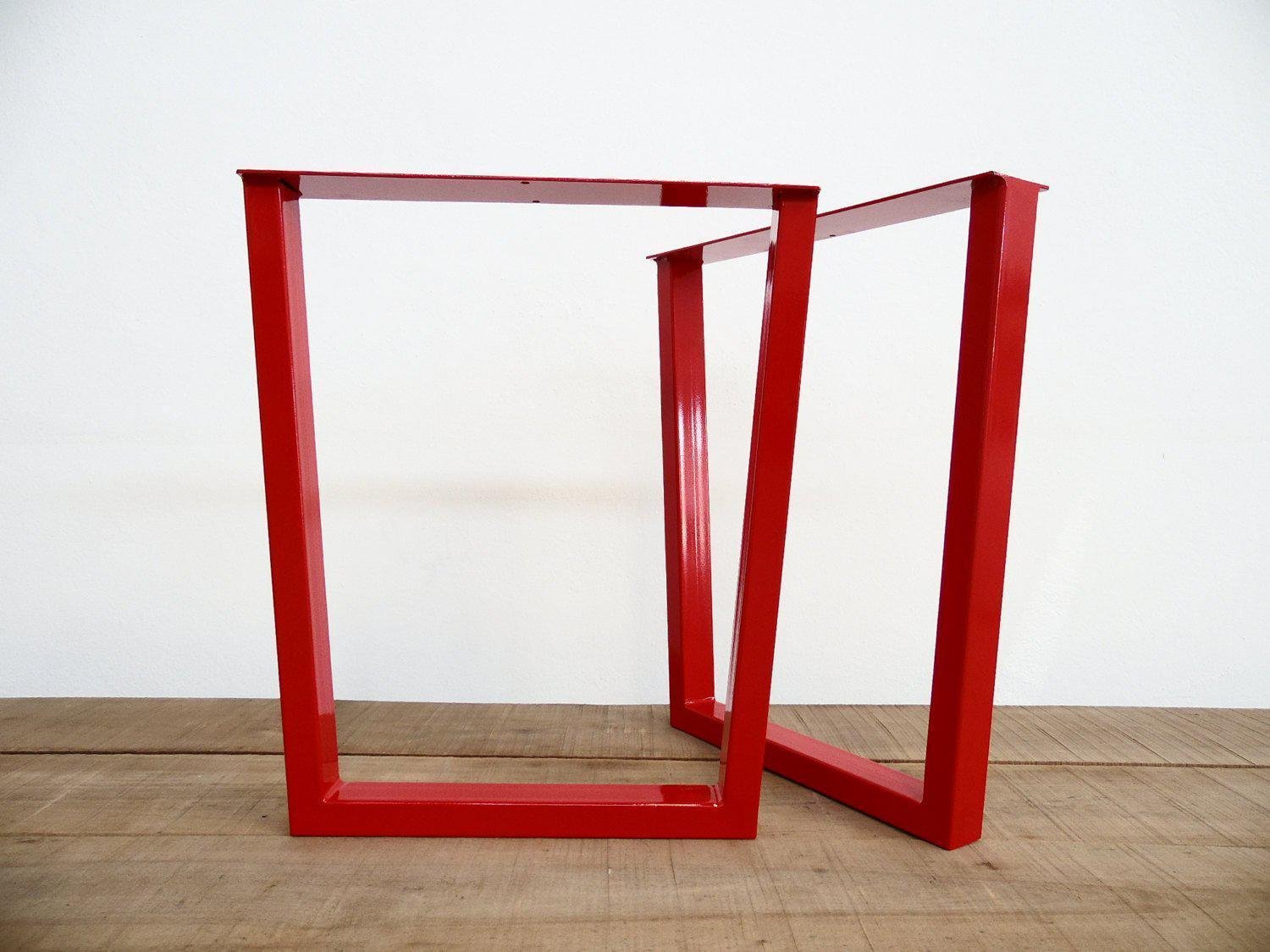 Red metal table best sale legs