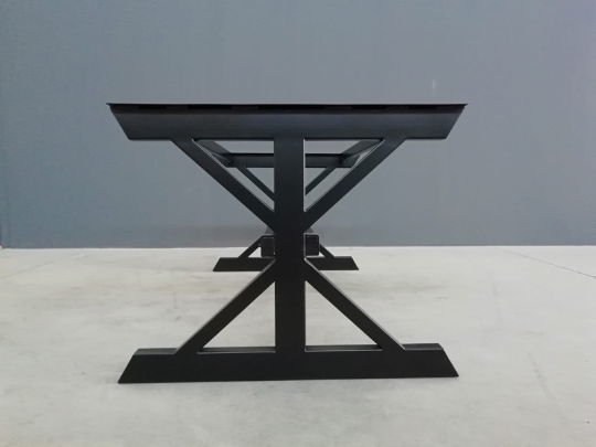 X-Shaped Table Base, Industrial Metal Legs, Heavy-Duty Table Base, Modern  Steel Legs